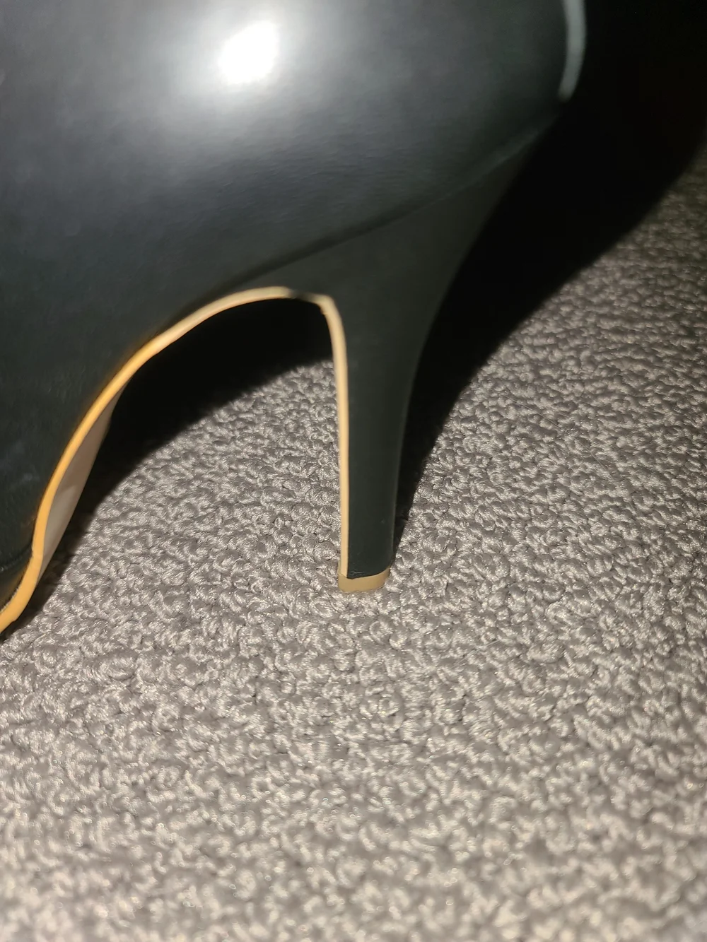 Women’s Black Peep-Toe Leather Heels
